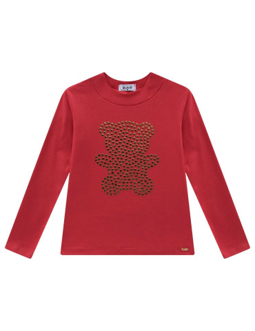 Blusa Infantil Menina Urso...