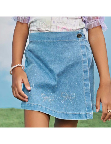 Shorts Saia Infantil Menina...