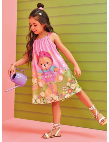 Vestido Infantil Menina em...