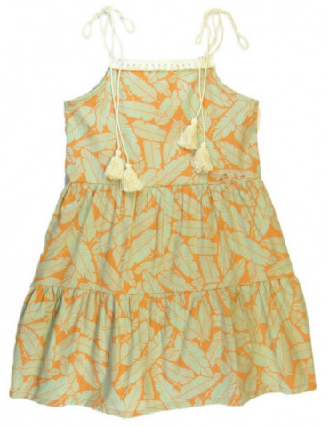 Vestido Infantil Penas -...